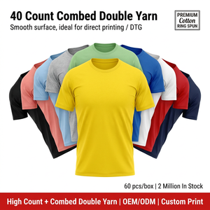 T-shirt en <span class=keywords><strong>coton</strong></span> peigné double fil 40S Arrive Guide – Qualité supérieure, couleur unie, manches courtes, idéal pour personnalisation de logo - Product Image 6