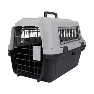 IATA onaylı yüksek kaliteli Pet sandıkları konteyner köpek seyahat sandık plastik dayanıklı köpek kedi konsinye kafesleri ve kasaları
