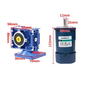 90W Speed regulating motor with rv30 reducer 220v AC High moment Positive and negative rotation Electric motor