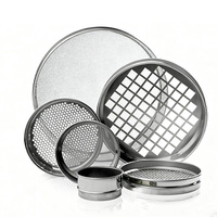High Accuracy Manual 304 Stainless Steel Corrosion Resistant Test Sieve Single Frame Woven Mesh Lab Testing Sieve Filters Powder