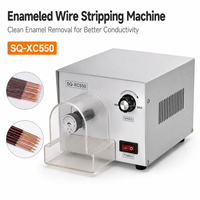 Machine de décapage de fil émaillé de bureau SQ-XC550, outil de décapage de vernis pour fil de cuivre 0,3-4 mm, vitesse variable, double extrémité