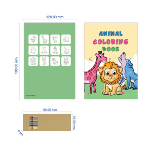 Fournitures scolaires, fleurs, animaux de compagnie, fruits, légumes, insectes, animaux mignons, nourriture, divers thèmes, livre de coloriage 8-en-1 pour enfants - Product Image 5