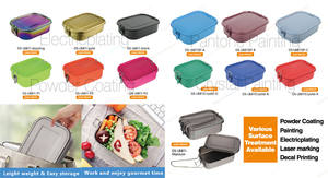 Ensemble de boîtes à lunch personnalisées en acier inoxydable, chauffables au micro-ondes, étanches, 3 compartiments, compatibles lave-vaisselle, avec couvercles pour collations, 304 - Product Image 3