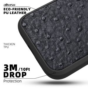 Étuis de téléphone en cuir PU effet peau d'autruche antichoc 3M, étui de téléphone magnétique mat en TPU sans fil pour iPhone 16 15 14 13 Pro Max - Product Image 5