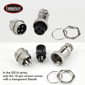Conector Circular de Aviación GX16 Serie 2/3/4/5/6/7/8/9/10 Pines IP55 Macho/Hembra, Conector de Cable para Panel/Cable Metálico - Product Image 3