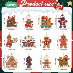Decoración Navideña para el Hogar, Regalo de Navidad Único, Colgante de Resina Duradera con Forma de Árbol de Navidad y Galleta de Jengibre - Product Image 2