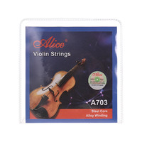 Alice A703 Ensemble complet universel (E-A-D-G) Cordes de violon Cordes de violoncelle avec âme en acier Enroulement en cupronickel pour violons Débutants