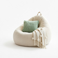 Fauteuil de jeu inclinable confortable et rembourré avec pouf rond