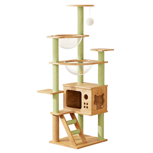 Arbre à chat multi-niveaux pour chats de grande taille, avec poteau à gratter en sisal, maison pour grimper aux arbres, activité pour chats - Product Image 3