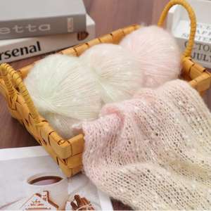 Fil à tricoter en mohair arc-en-ciel dégradé, fil à points <span class=keywords><strong>de</strong></span> couleur, fil à tricoter à la <span class=keywords><strong>main</strong></span>, écharpe, pull, chapeau, fabrication artisanale, modèle 68229, fabriqué en Chine - Product Image 3