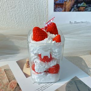 Bougie aromathérapeutique en forme <span class=keywords><strong>de</strong></span> tasse, bougie gâteau à la crème <span class=keywords><strong>de</strong></span> fraise, bougie créative mignonne en forme <span class=keywords><strong>de</strong></span> <span class=keywords><strong>glace</strong></span> au chocolat, bougie aromathérapeutique pour les amies - Product Image 3