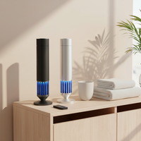 Diffuseur d'arômes intelligent en aluminium, sans eau, pour animaux de compagnie, avec haut-parleur Bluetooth, contrôle par application et lumière LED, pour table, hôtel