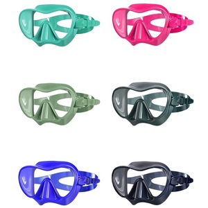 Masque de plongée en silicone liquide BaiFan Sports, deux fenêtres, lentilles en polycarbonate, réglable, pour sports nautiques universels - Product Image 5