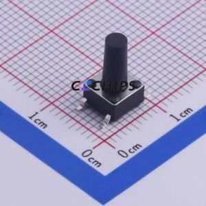 TS-1002S-11526C Tactile Switch SMD-4P,6x6mm Switch Single Pole Single Throw Round Button Vertical Mount 6mm - Product Image 1