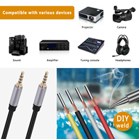 Lot de 2 câbles audio TRRS 4 pôles stéréo avec prise mâle 3,5 mm vers fil nu à extrémité ouverte, pour réparation de câble de casque et de microphone
