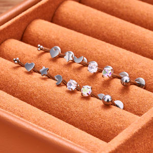 G23 टाइटेनियम पुश पिन लैब्रेट लिप स्टड डर्ड ज्वैलरी के लिए 16 ग्राम उपास्थि हेलिक्स ट्रेमस - Product Image 5