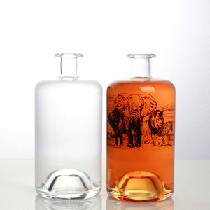 Rỗng trang trí thân mật rãnh dưới Thêm Flint rượu Whisky 750ml Gin rượu rum rượu mùi thủy tinh 700 ml ginebra chai - Product Image 2