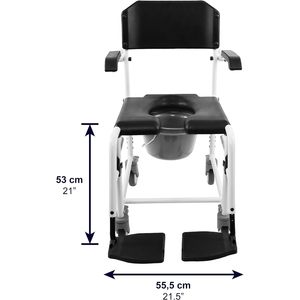 Alquiler Mensual - Silla de Ducha con Ruedas Negra KMINA - Product Image 1
