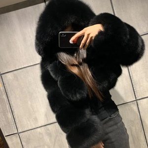 <span class=keywords><strong>Manteau</strong></span> d'hiver pour <span class=keywords><strong>femme</strong></span> en fausse fourrure, veste courte tendance avec <span class=keywords><strong>capuche</strong></span> pour <span class=keywords><strong>femme</strong></span> - Product Image 2