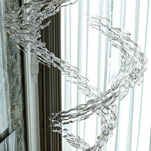 Vestíbulo de Hotel, Villa creativa, salón de banquetes, lámpara de cristal de ingeniería, decoración personalizada, accesorios de hoja de cristal en espiral - Product Image 3