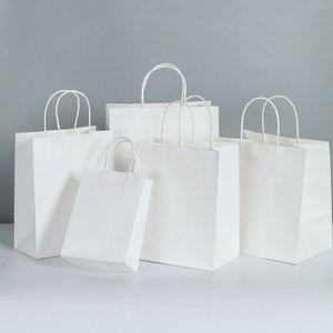 Bolsas de Papel Kraft Ecológicas Personalizadas de Primera Calidad Directamente de Fábrica LH con Asas de Algodón para Tiendas de Marca - Product Image 2