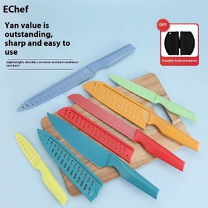Ensemble de 6 couteaux de cuisine colorés, ensemble de couteaux de cuisine pour la maison, bon prix, ensemble de couteaux de cuisine en acier inoxydable - Product Image 3