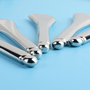 Pluma de masaje de Ojos de acero inoxidable Natural HY, palo de acupuntura de belleza Mineral de cristal, cabeza facial, herramienta Gua Sha para curar el cuidado de la piel - Product Image 6