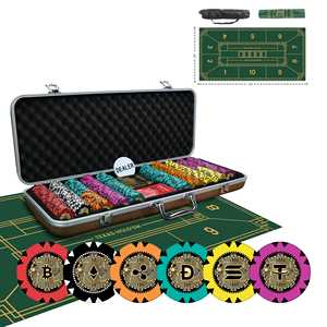 Jetons de poker Casinokart série GR, 300 pièces, 40 mm, ABS, avec plateau, sans tapis de poker - Product Image 2