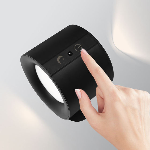 USB Rechargeable 360 Degree Rotate Magnetic Wall Lamp Touch Control LED Mounted Reading Wall Light for Bedroom