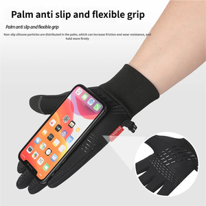 Gants de cyclisme d'hiver imperméables pour hommes et femmes, gants chauds en polaire à écran tactile pour la conduite et les sports de plein air - Product Image 3