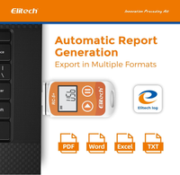 Enregistreur de données de température numérique USB Elitech RC-5+ TE avec sonde externe, enregistrement automatique PDF/Excel/TXT, enregistreur réutilisable en plastique