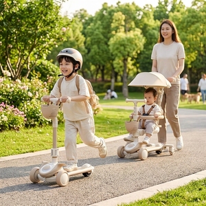 Nouvelle trottinette 8-en-1 pour enfants, voiture à roulettes, chariot de marche pour 0-6 ans, hauteur réglable, trottinette à 3 roues - Product Image 4
