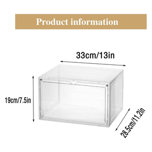 Wholesale Transparent PET Plastic Sneaker Stackable Shoe Storage Boxes Drop Front <b>Drawer</b> Type Magnetic Shoe Box Multi-use Modern - Product Image 2