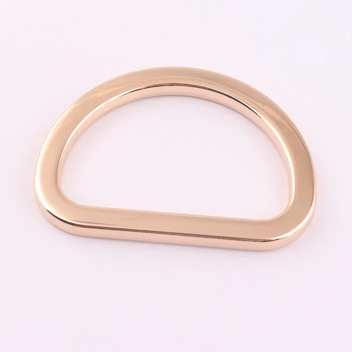 high quality light gold color 2 inch metal bag accessories d ring buckle 50mm ring handle