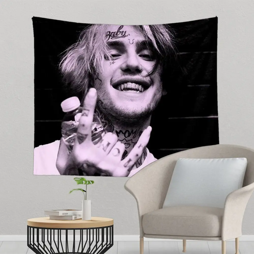 Lil Peep tapisserie tenture murale rappeur Art impression tapisserie Hippie tapisseries esthétique chambre décor chambre Tapices nappe