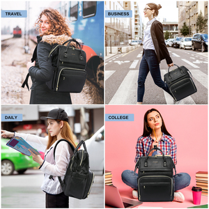 Sac à dos de voyage LOVEVOOK 2022 en similicuir souple, sac à main décontracté pour hommes, sacs d'école pour livres, sacs à dos pour <span class=keywords><strong>ordinateur</strong></span> portable pour femmes de 14, 15,6 et <span class=keywords><strong>17</strong></span> <span class=keywords><strong>pouces</strong></span> - Product Image 6