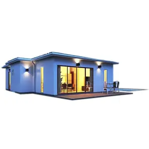 UPS Cao Thép Cấu Trúc Các Tòa Nhà Và Xi Măng Đổ Nhà Nhà Sản Xuất 2 Phòng Ngủ Nhà Prefab Biệt Thự Thép Ánh Sáng Mới Đến