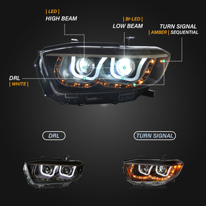 Gruppo Fari LED per Toyota Highlander XU40 2a Gen 2007-2011, Aggiornamento da Alogeno a Bi-LED, Sequenziale Plug-n-Play - Product Image 3