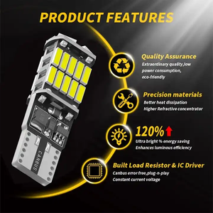 Accesorios de coche Luz de señal de giro T10 W5W bombilla de freno LED 4014 26SMD marcha atrás parada cola ancho lámpara - Product Image 2