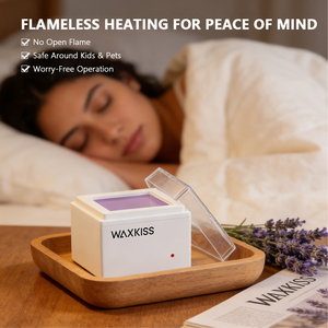 Chauffe-cire carré mini à chauffe rapide, capacité de 12g, fusionne la cire à température constante pour une diffusion d'arômes longue durée dans la pièce - Product Image 4