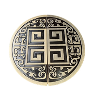 Manija de Puerta Semicircular de Estilo Chino para Puertas de Madera y Vidrio de Hoteles y Clubs con Logotipo Creativo Personalizado