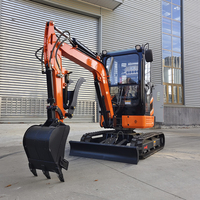 Mini-excavatrice sur chenilles de 2,6 tonnes fabriquée en Chine, contrôlée par PLC, avec moteur et système hydraulique à haute efficacité