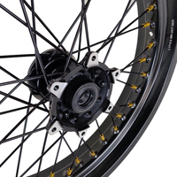 Jeu de roues à rayons en alliage anodisé CNC KYZ 17 pouces Supermoto 17x3.0 17x3.5 Jante moyeu Talaria Komodo Surron Enduro MX Racing Pro Kit