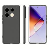 Casing penutup belakang ponsel Infinix GT 20 40 Pro, sarung HP TPU hitam lembut TPU untuk Infinix GT 20 40 Pro Note 40 40X 4G 5G Smart 8 Plus
