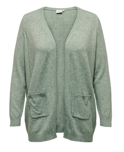 Casual Mint Green Autumn <b>Women's</b> Viscose/Nylon/Polyester Collarless Open Front <b>Pocket</b> Long Sleeve <b>Cardigan</b> Sweater Outerwear - Product Image 2