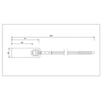 Récipient étanche à tirer conception de sécurité joint en plastique inviolable étiquette en plastique joint serrure en plastique joint de verrouillage