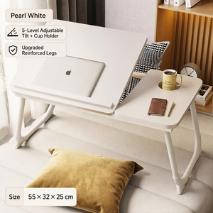 Mesa Plegable de Madera para Portátil, Altura Ajustable, Escritorio Portátil para Cama, Hogar, Oficina, <span class=keywords><strong>Estudio</strong></span>, Trabajo, Dormitorio, Sala de Estar - Product Image 4