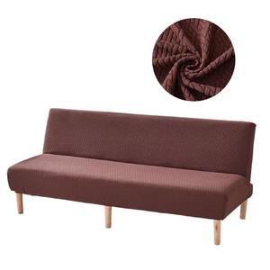 ठोस रंग लोचदार सभी समावेशी सोफे बिस्तर को कवर करते हैं बिना आर्मरेस्ट के तीन आयामी जैक्वार्ड - Product Image 3