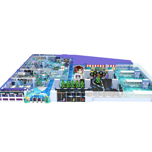 Aire de jeux intérieure pour enfants, parc de jeux gonflables en plastique, petite aire de jeux intérieure avec toboggan et piscine à balles - Product Image 4