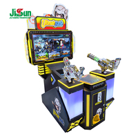 Machine de jeu vidéo à monnayeur pour enfants, 2 joueurs, type Gatling, avec lumières LED, pour aire de jeux